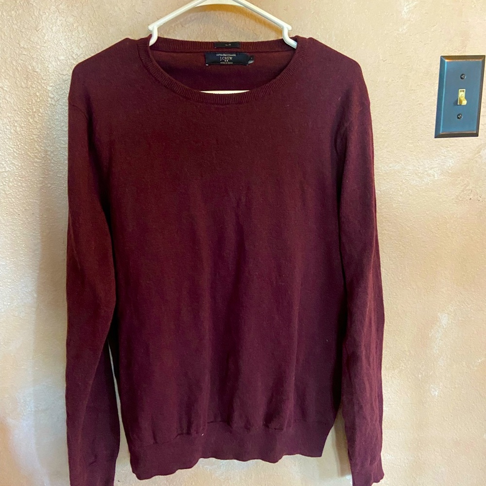 Men’s J.Crew sweater slim fit burgundy